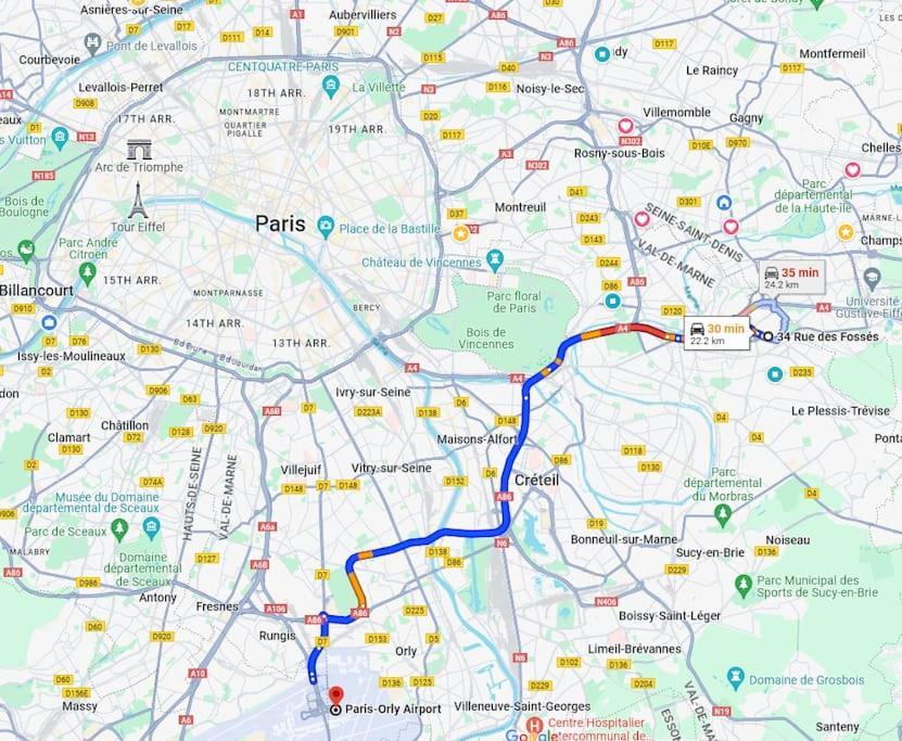 Charme & Confort T2 Lumineux Entre Paris And Disney Villiers-sur-Marne Luaran gambar